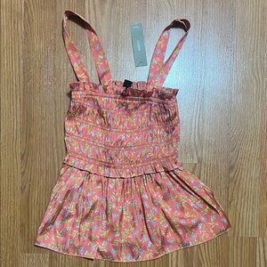 NWT J. Crew Floral Pink Tank Top